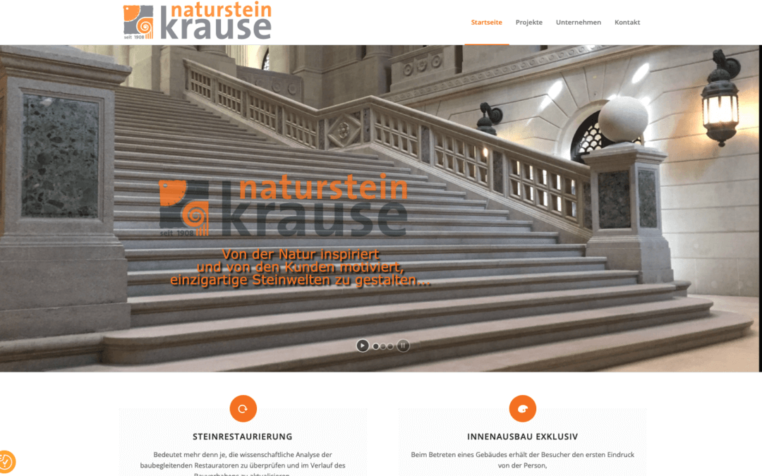 Neu im Web: Naturstein Krause